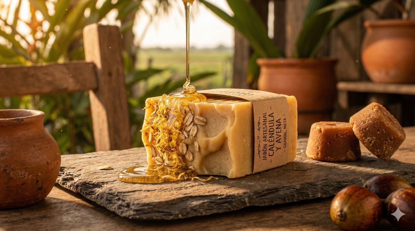 Jabón Caléndula y Avena con miel